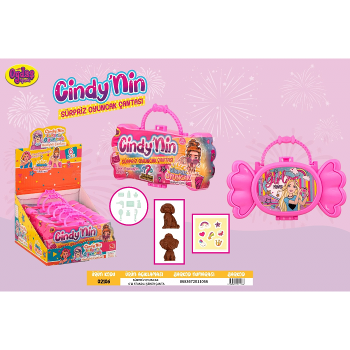 02106 6'LI STAND SÜPRİZ HED.ŞEKER ÇANTA
