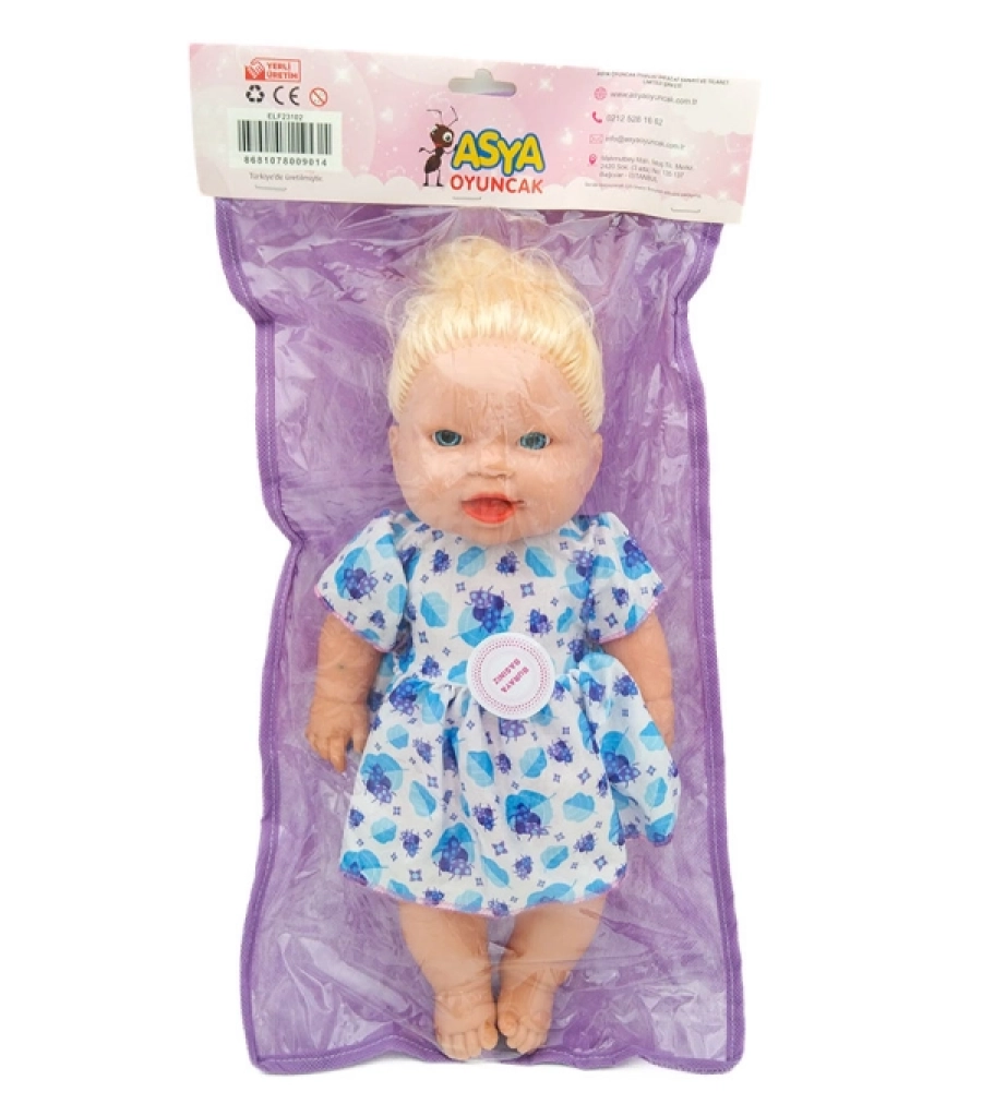 ELF23102 POŞ.SAÇLI ASYA BEBEK 35 CM