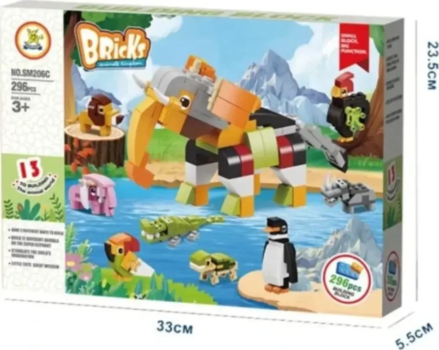 SM206C KUT.LEGO HAYVAN 295 PCS