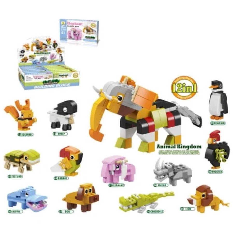 SM206B 12 Lİ KUTUDA HAYVANLI LEGO 25 PCS