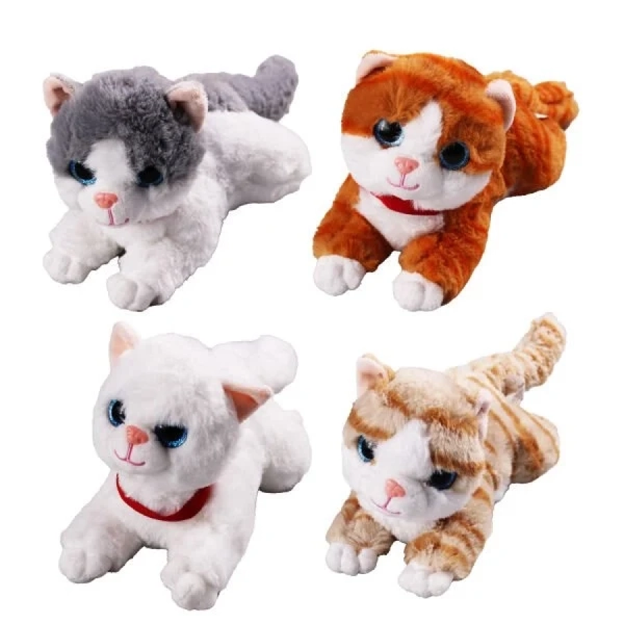 2309034 PELUŞ YATAN MİYAVLAYAN KEDİ 25 CM