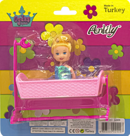 02409 KART.ANLILY BEBEKLİ BEŞİK*120*